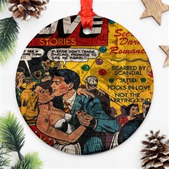 Love Stories Round Ornament (two Sides) by Valentinaart