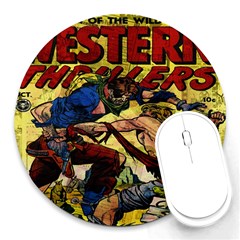 Western Thrillers Round Mousepads