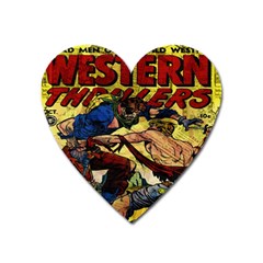 Western Thrillers Heart Magnet by Valentinaart