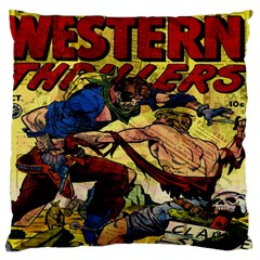 Western Thrillers Large Cushion Case (two Sides) by Valentinaart