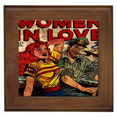 Woman In Love Framed Tiles by Valentinaart