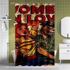 Woman In Love Shower Curtain 48  X 72  (small)  by Valentinaart