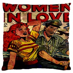 Woman In Love Large Cushion Case (one Side) by Valentinaart