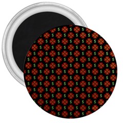 Dollar Sign Graphic Pattern 3  Magnets by dflcprints