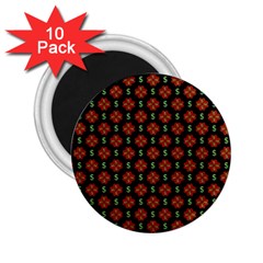 Dollar Sign Graphic Pattern 2 25  Magnets (10 Pack)  by dflcprints