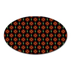 Dollar Sign Graphic Pattern Oval Magnet by dflcprints