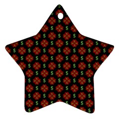 Dollar Sign Graphic Pattern Star Ornament (two Sides) by dflcprints