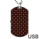 Dollar Sign Graphic Pattern Dog Tag USB Flash (Two Sides) Front