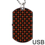 Dollar Sign Graphic Pattern Dog Tag USB Flash (Two Sides) Back