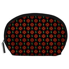 Dollar Sign Graphic Pattern Accessory Pouches (large)  by dflcprints