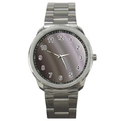 Fractal Background With Grey Ripples Sport Metal Watch by Simbadda