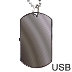 Fractal Background With Grey Ripples Dog Tag Usb Flash (two Sides) by Simbadda