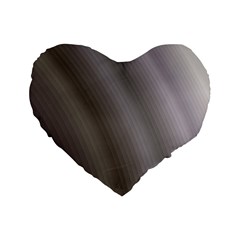 Fractal Background With Grey Ripples Standard 16  Premium Flano Heart Shape Cushions by Simbadda