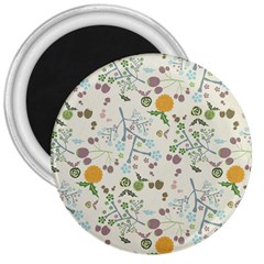 Floral Kraft Seamless Pattern 3  Magnets by Simbadda