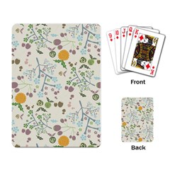 Floral Kraft Seamless Pattern Playing Card by Simbadda