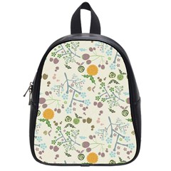 Floral Kraft Seamless Pattern School Bags (small)  by Simbadda