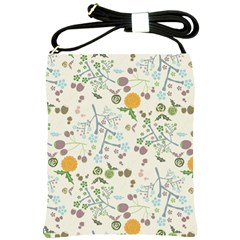 Floral Kraft Seamless Pattern Shoulder Sling Bags by Simbadda