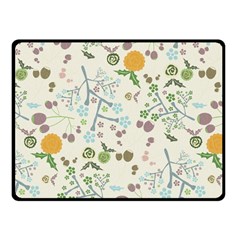 Floral Kraft Seamless Pattern Fleece Blanket (small) by Simbadda