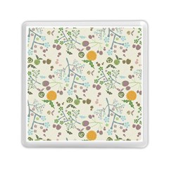 Floral Kraft Seamless Pattern Memory Card Reader (square)  by Simbadda