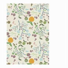 Floral Kraft Seamless Pattern Small Garden Flag (two Sides) by Simbadda