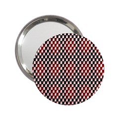 Squares Red Background 2 25  Handbag Mirrors by Simbadda