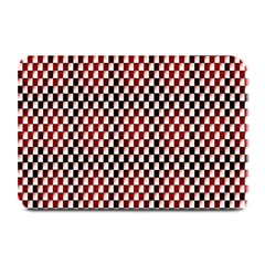 Squares Red Background Plate Mats by Simbadda