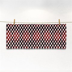 Squares Red Background Cosmetic Storage Cases by Simbadda