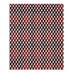 Squares Red Background Shower Curtain 60  X 72  (medium)  by Simbadda