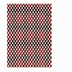 Squares Red Background Large Garden Flag (two Sides) by Simbadda