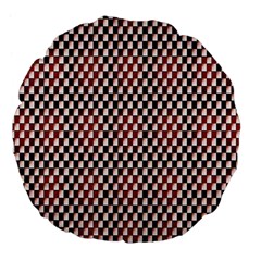 Squares Red Background Large 18  Premium Flano Round Cushions by Simbadda