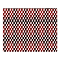 Squares Red Background Double Sided Flano Blanket (large)  by Simbadda