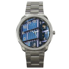 Modern Business Architecture Sport Metal Watch by Simbadda