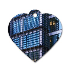 Modern Business Architecture Dog Tag Heart (one Side) by Simbadda