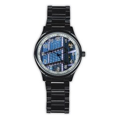 Modern Business Architecture Stainless Steel Round Watch by Simbadda