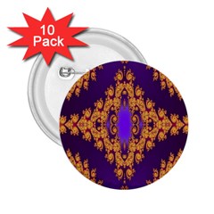 Something Different Fractal In Orange And Blue 2 25  Buttons (10 Pack)  by Simbadda