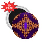 Something Different Fractal In Orange And Blue 2.25  Magnets (10 pack)  Front