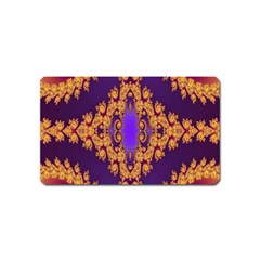 Something Different Fractal In Orange And Blue Magnet (name Card) by Simbadda