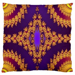 Something Different Fractal In Orange And Blue Standard Flano Cushion Case (one Side) by Simbadda