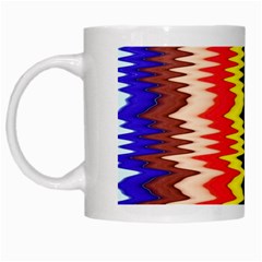 Colorful Liquid Zigzag Stripes Background Wallpaper White Mugs by Simbadda