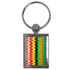 Colorful Liquid Zigzag Stripes Background Wallpaper Key Chains (rectangle)  by Simbadda