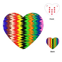 Colorful Liquid Zigzag Stripes Background Wallpaper Playing Cards (heart)  by Simbadda