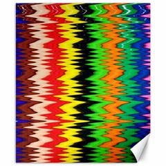 Colorful Liquid Zigzag Stripes Background Wallpaper Canvas 8  X 10  by Simbadda