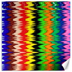 Colorful Liquid Zigzag Stripes Background Wallpaper Canvas 12  X 12   by Simbadda