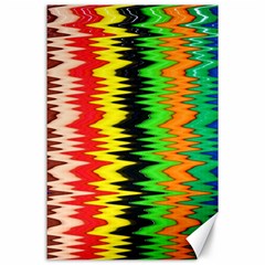 Colorful Liquid Zigzag Stripes Background Wallpaper Canvas 24  X 36  by Simbadda