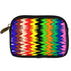 Colorful Liquid Zigzag Stripes Background Wallpaper Digital Camera Cases by Simbadda