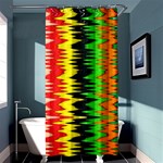 Colorful Liquid Zigzag Stripes Background Wallpaper Shower Curtain 36  x 72  (Stall)  Curtain(36 X72 ) - 33.26 x66.24  Curtain(36 X72 )