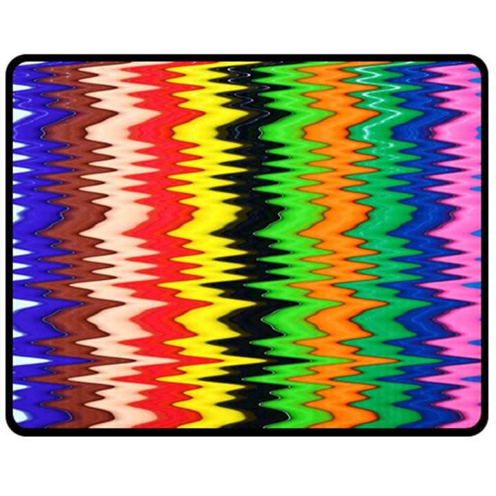 Colorful Liquid Zigzag Stripes Background Wallpaper Double Sided Fleece Blanket (Medium) 