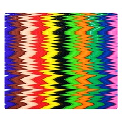 Colorful Liquid Zigzag Stripes Background Wallpaper Double Sided Flano Blanket (small)  by Simbadda