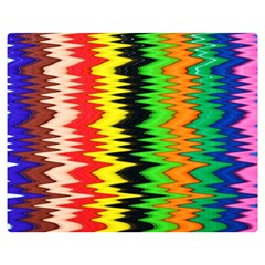 Colorful Liquid Zigzag Stripes Background Wallpaper Double Sided Flano Blanket (medium)  by Simbadda