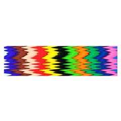 Colorful Liquid Zigzag Stripes Background Wallpaper Satin Scarf (oblong) by Simbadda